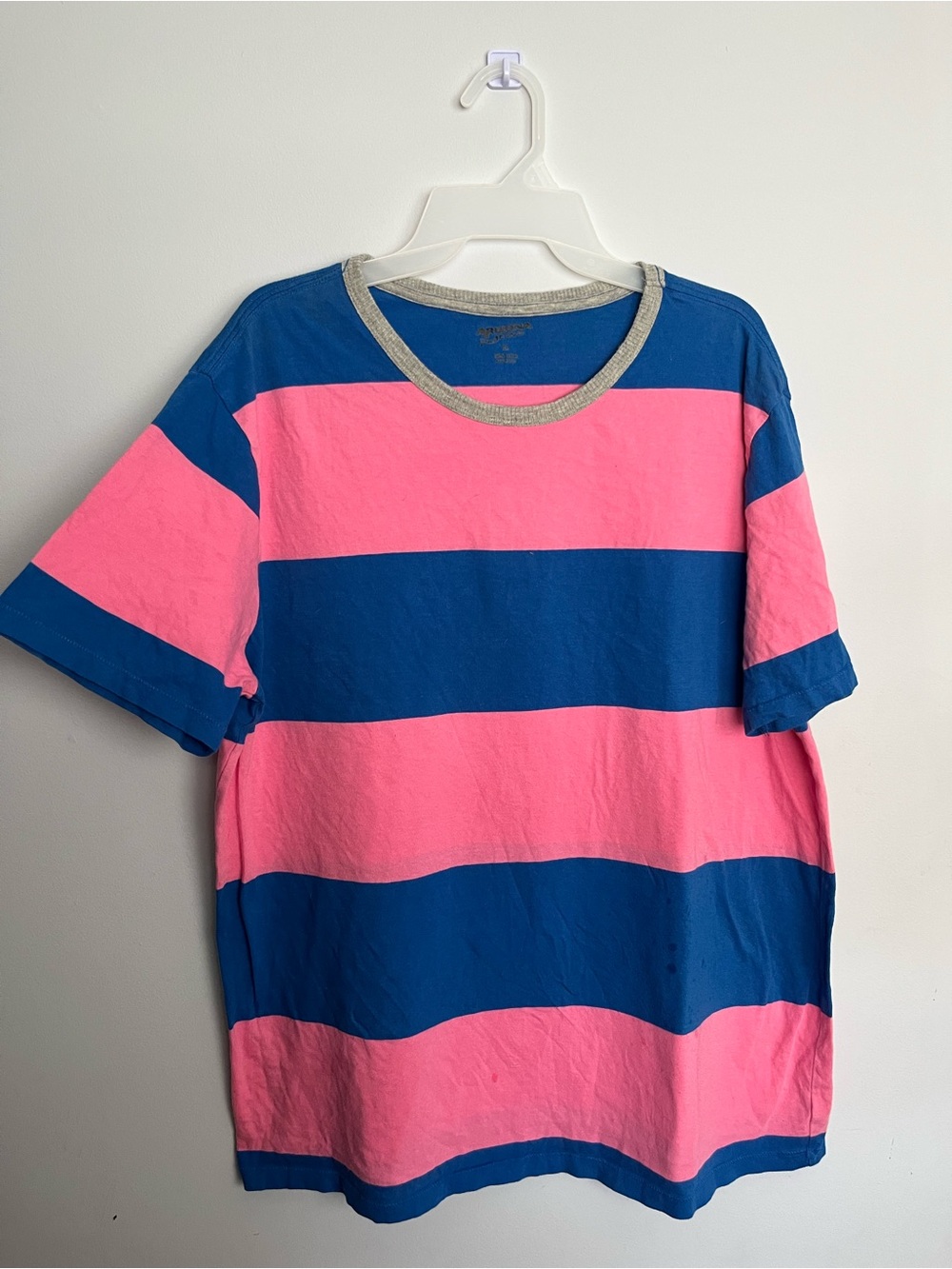 Arizona Jean Company Blue and Pink Striped Crew Tee
